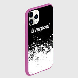 Чехол iPhone 11 Pro матовый Liverpool краски белые, цвет: 3D-фиолетовый — фото 2