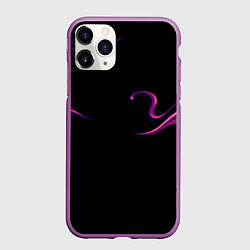 Чехол iPhone 11 Pro матовый Color pink abstraction, цвет: 3D-фиолетовый