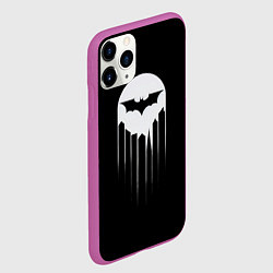 Чехол iPhone 11 Pro матовый Тень Готэма, цвет: 3D-фиолетовый — фото 2