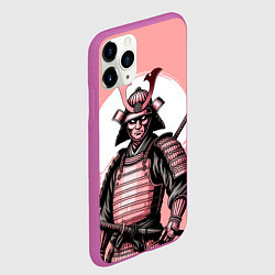 Чехол iPhone 11 Pro матовый Древний самурай, цвет: 3D-фиолетовый — фото 2