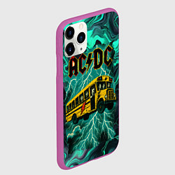 Чехол iPhone 11 Pro матовый Автобус ACDC в молнии, цвет: 3D-фиолетовый — фото 2