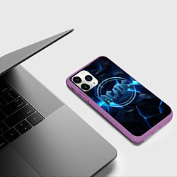 Чехол iPhone 11 Pro матовый ACDC ледяная текстура, цвет: 3D-фиолетовый — фото 2