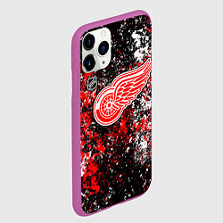 Чехол iPhone 11 Pro матовый Detroit Red Wings NHL black, цвет: 3D-фиолетовый — фото 2