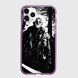 Чехол iPhone 11 Pro матовый Джейсон в лесу, цвет: 3D-фиолетовый