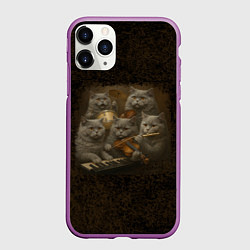 Чехол iPhone 11 Pro матовый Когда Наташа музыкант, цвет: 3D-фиолетовый