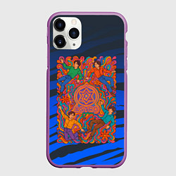 Чехол iPhone 11 Pro матовый Astro психоделика, цвет: 3D-фиолетовый