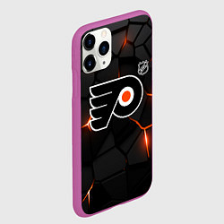 Чехол iPhone 11 Pro матовый Филадельфия Флайерз - НХЛ хоккей, цвет: 3D-фиолетовый — фото 2