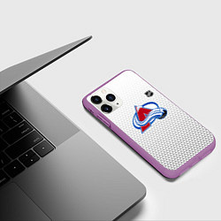 Чехол iPhone 11 Pro матовый Колорадо Эвеланш - белый геометрический градиент, цвет: 3D-фиолетовый — фото 2