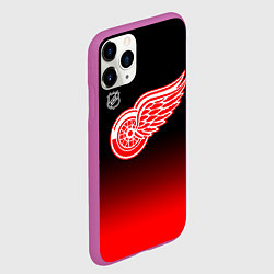 Чехол iPhone 11 Pro матовый Детройт Ред Уингз - градиент, цвет: 3D-фиолетовый — фото 2
