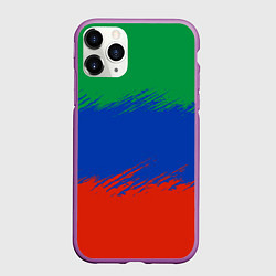 Чехол iPhone 11 Pro матовый Дагестанские цвета, цвет: 3D-фиолетовый