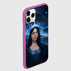 Чехол iPhone 11 Pro матовый Билли Айлиш в стиле снежной королевы, цвет: 3D-фиолетовый — фото 2