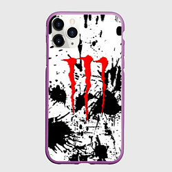 Чехол iPhone 11 Pro матовый Monster energy краски, цвет: 3D-фиолетовый