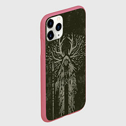 Чехол iPhone 11 Pro матовый Хранитель леса, цвет: 3D-малиновый — фото 2
