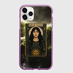 Чехол iPhone 11 Pro матовый Карта с Билли Айлиш, цвет: 3D-фиолетовый