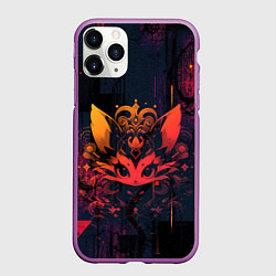 Чехол iPhone 11 Pro матовый Магический лисёнок, цвет: 3D-фиолетовый