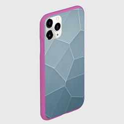 Чехол iPhone 11 Pro матовый Текстура из неровных плит, цвет: 3D-фиолетовый — фото 2