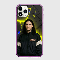 Чехол iPhone 11 Pro матовый Bones в спортивном стиле, цвет: 3D-фиолетовый