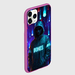 Чехол iPhone 11 Pro матовый Bones в стиле киберпанк, цвет: 3D-фиолетовый — фото 2