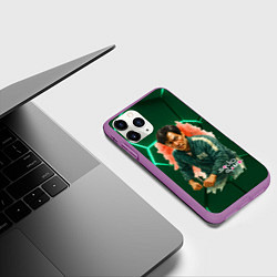 Чехол iPhone 11 Pro матовый Игрок 218 - Игра в кальмара, цвет: 3D-фиолетовый — фото 2