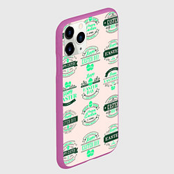 Чехол iPhone 11 Pro матовый Easter turquoise, цвет: 3D-фиолетовый — фото 2