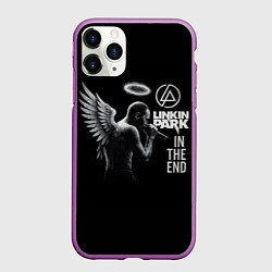 Чехол iPhone 11 Pro матовый Честер Беннингтон ангел- In the end, цвет: 3D-фиолетовый