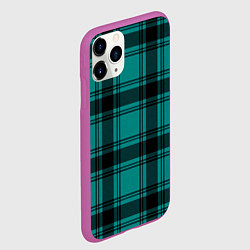 Чехол iPhone 11 Pro матовый Checkered dark blue, цвет: 3D-фиолетовый — фото 2