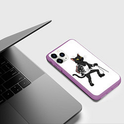 Чехол iPhone 11 Pro матовый Кот - Фредди Меркьюри, цвет: 3D-фиолетовый — фото 2