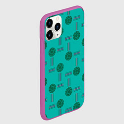 Чехол iPhone 11 Pro матовый Мячи и полосы, цвет: 3D-фиолетовый — фото 2
