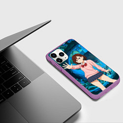 Чехол iPhone 11 Pro матовый Сиратори Айра - знак стоп, цвет: 3D-фиолетовый — фото 2