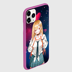 Чехол iPhone 11 Pro матовый Марин Китагава с любовью - Эта фарфоровая кукла вл, цвет: 3D-фиолетовый — фото 2