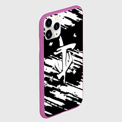 Чехол iPhone 11 Pro матовый Doom краски полосы, цвет: 3D-фиолетовый — фото 2
