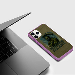 Чехол iPhone 11 Pro матовый ВДВ черная пантера, цвет: 3D-фиолетовый — фото 2