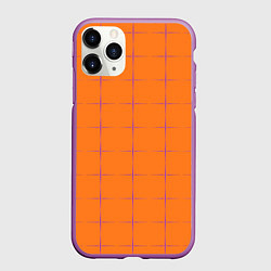 Чехол iPhone 11 Pro матовый Color orange stripe, цвет: 3D-фиолетовый
