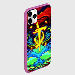 Чехол iPhone 11 Pro матовый Doom hyper monster, цвет: 3D-фиолетовый — фото 2