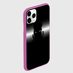 Чехол iPhone 11 Pro матовый Силуэт Бэтмена - градиент, цвет: 3D-фиолетовый — фото 2