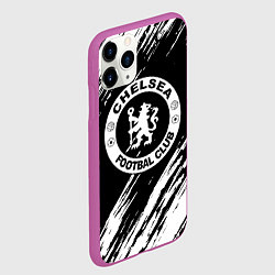 Чехол iPhone 11 Pro матовый Chelsea краски текстура, цвет: 3D-фиолетовый — фото 2