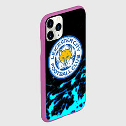 Чехол iPhone 11 Pro матовый ФК Лестер Сити голубые краски, цвет: 3D-фиолетовый — фото 2