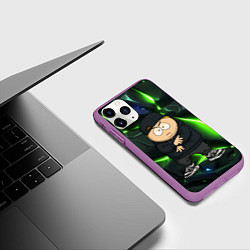 Чехол iPhone 11 Pro матовый Эрик Картман в худи и кроссовках, цвет: 3D-фиолетовый — фото 2