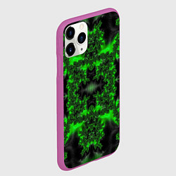 Чехол iPhone 11 Pro матовый Неоновая геометрическая прогрессия, цвет: 3D-фиолетовый — фото 2