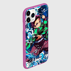 Чехол iPhone 11 Pro матовый Комадо Тандзиро, цвет: 3D-фиолетовый — фото 2