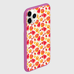 Чехол iPhone 11 Pro матовый Ягодный микс, цвет: 3D-фиолетовый — фото 2