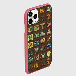 Чехол iPhone 11 Pro матовый Все навыки в героях 3, цвет: 3D-малиновый — фото 2