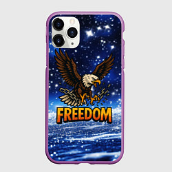 Чехол iPhone 11 Pro матовый Freedom - орел разрывает цепи
