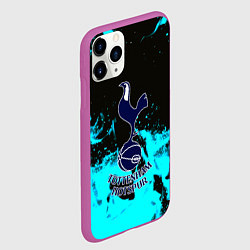 Чехол iPhone 11 Pro матовый ФК Тоттенхэм голубой огонь, цвет: 3D-фиолетовый — фото 2