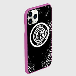 Чехол iPhone 11 Pro матовый Inter белые штрихи красок, цвет: 3D-фиолетовый — фото 2
