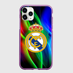 Чехол iPhone 11 Pro матовый Реал Мадрид, цвет: 3D-фиолетовый