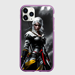 Чехол iPhone 11 Pro матовый Цири из Ведьмака, цвет: 3D-фиолетовый