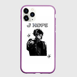 Чехол iPhone 11 Pro матовый J-Hope, цвет: 3D-фиолетовый