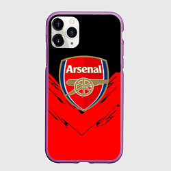 Чехол iPhone 11 Pro матовый Arsenal текстура краски, цвет: 3D-фиолетовый