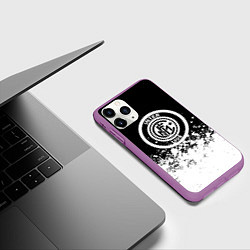 Чехол iPhone 11 Pro матовый Inter краски, цвет: 3D-фиолетовый — фото 2